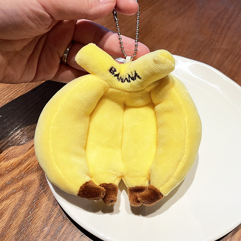 Japanese and Korean small banana plush toys, hats, small banana strings, small pendants, mobile phone and backpack decorations details Picture