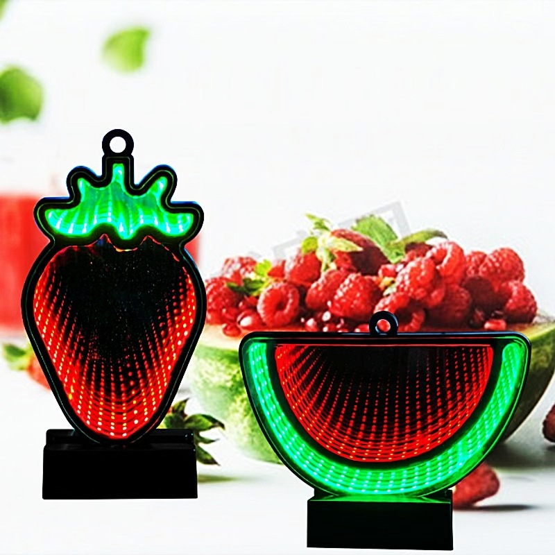 Cross-border new deep-sea multi-layer mirror 3D tunnel light flexible display table decorative neon light illuminated led shaped color light pic 3