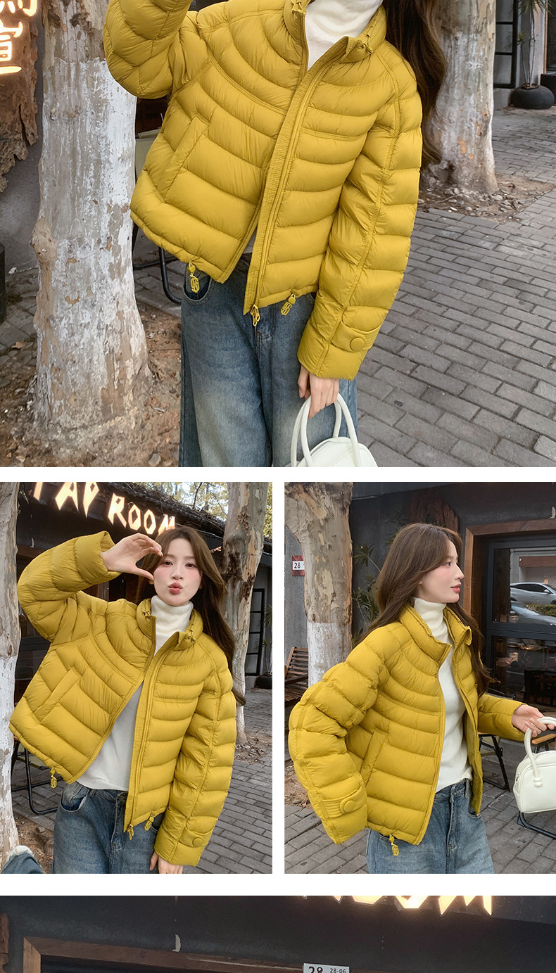 90 White duck down short rib down jacket for women 2025 Winter bestseller, versatile and not picky about the wearer. The loose coat is super beautiful pic 13