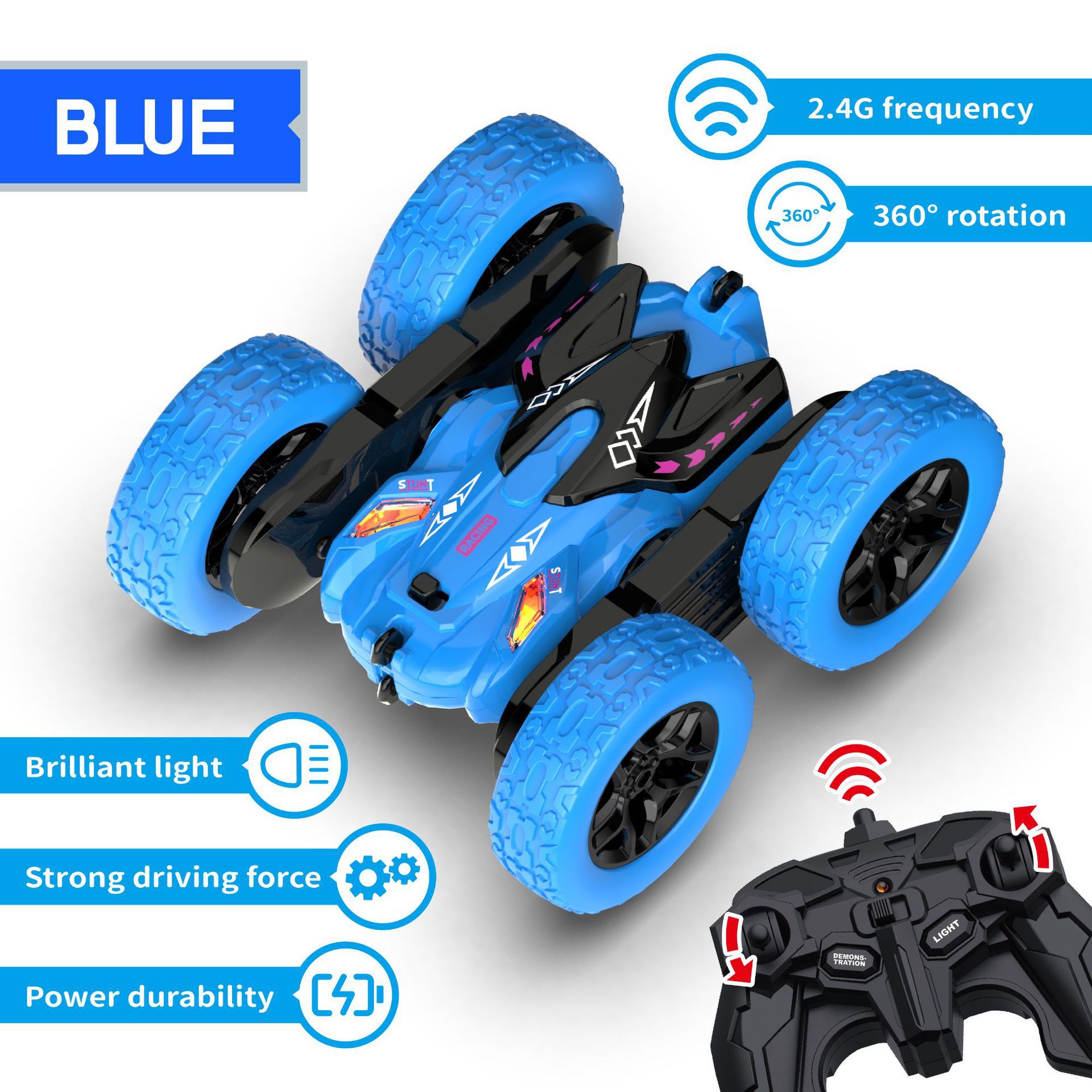 Wholesale of cross-border 2.4G electric double-sided vehicles, off-road four-wheel drive remote control vehicles, rolling children and boys' remote control toys Application Scenario