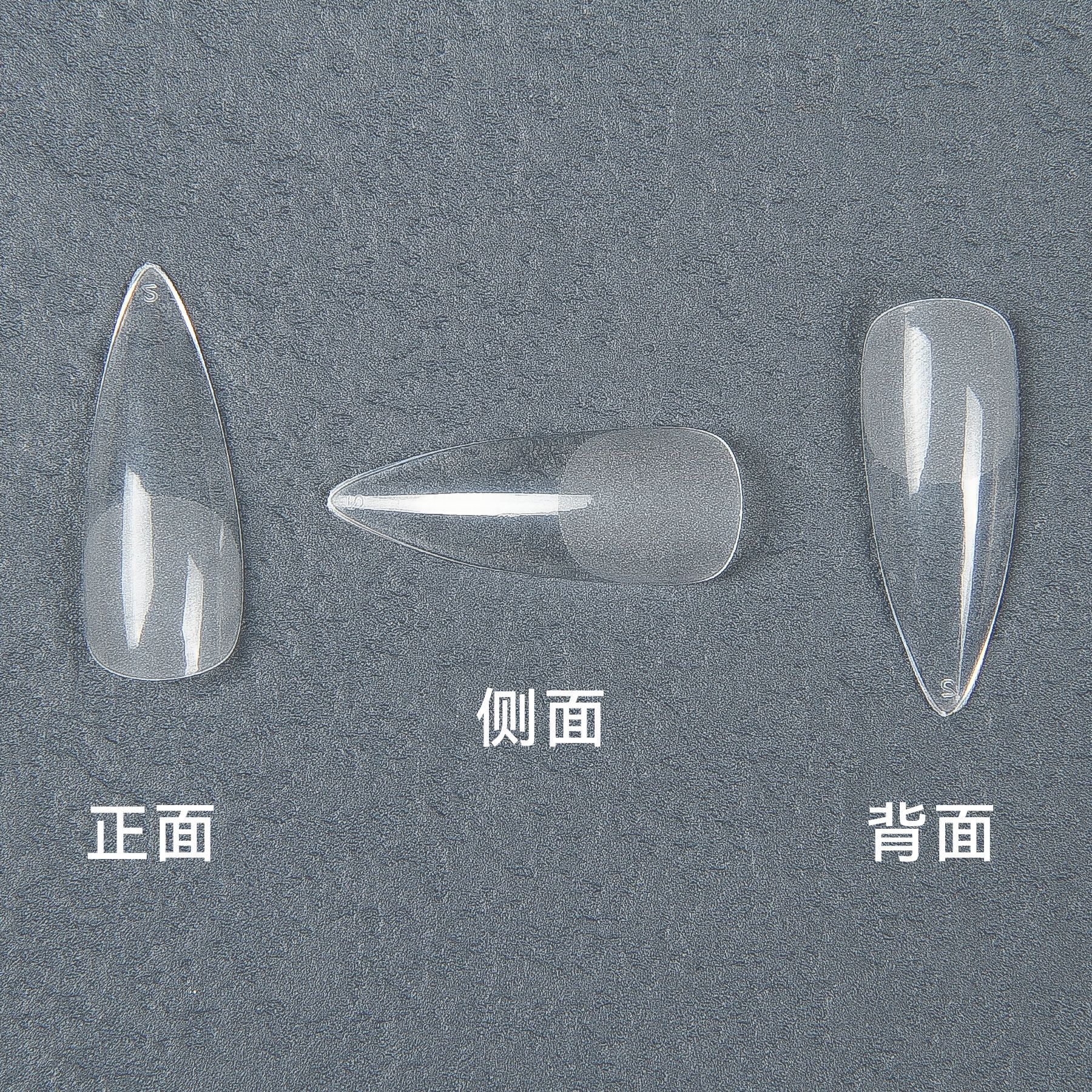 Wholesale 500 pieces of nail bagged nail plates, wrinkle-free, no need for engraving or grinding, semi-attached, full-attached, frosted false nails, almonds in stock Application Scenario