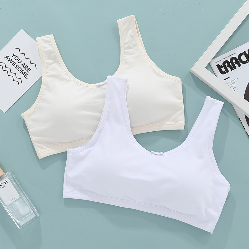 Girly bra Bra fixed cup cover comfortable breathable wide shoulder strap Junior high school vest without underwire 2022 new model Application Scenario