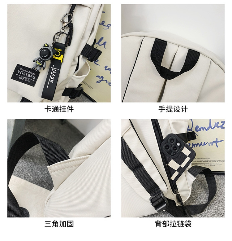 跨境双肩包简约女大学生百搭大容量电脑旅行背包女初中高中生书包详情21