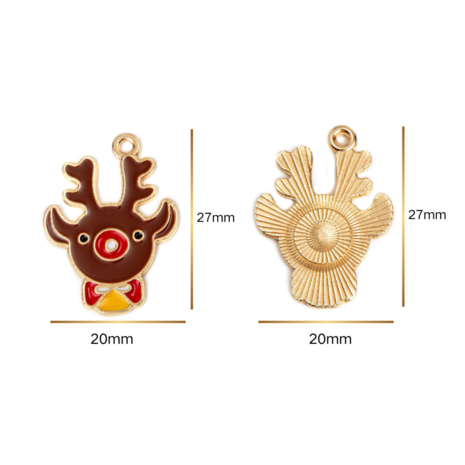 Christmas European and American diy alloy pendants, snowflake oil drop earrings, bracelets, keychains, small pendants, diy jewelry accessories Item Picture