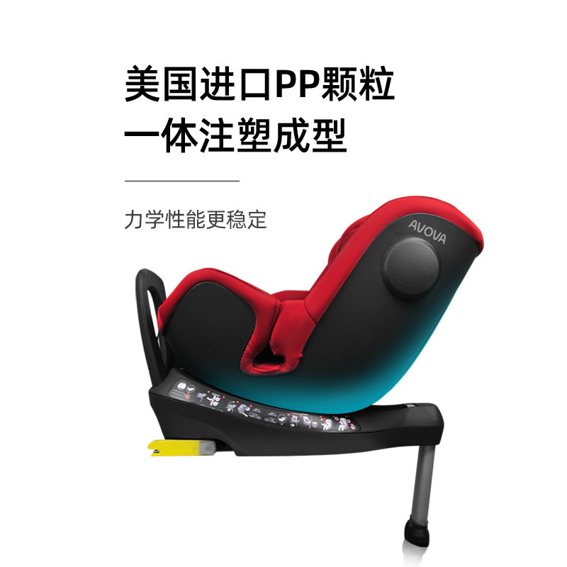 A Dayhair Avova Tornado Child Safety Seat 360 Rotates Forward And Backward With Isofix Interface Installed details Picture
