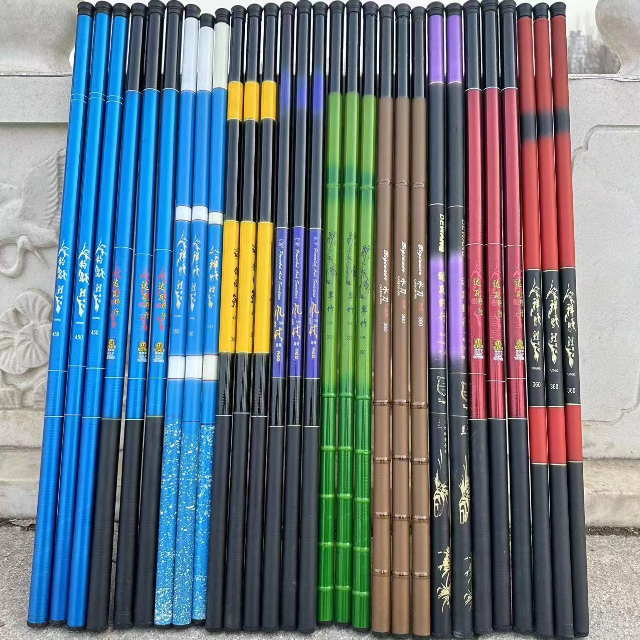 批发超硬玻璃钢手竿鱼竿7.2米短节溪流手杆 批发渔具超硬鱼竿