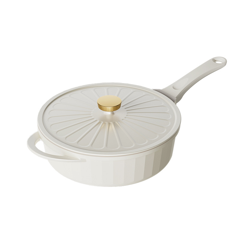 Appearance Level New Medical Stone Skillet Frying Pan Household Frying Pan Induction Cooker Gas Non-Stick Frying Pan Applicable Item Picture