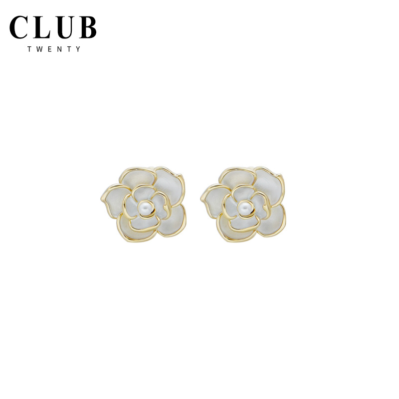 欧美小众国风/珍珠简约个性白底实物图