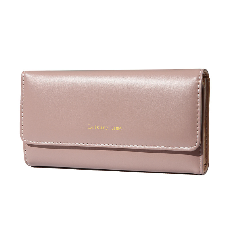 Overseas Taobao New Wallet Women Korean Version Long Three Fold Mobile Phone Bag Hand Bag Wholesale Money Clip Creative Hanging Card Bag Item Picture