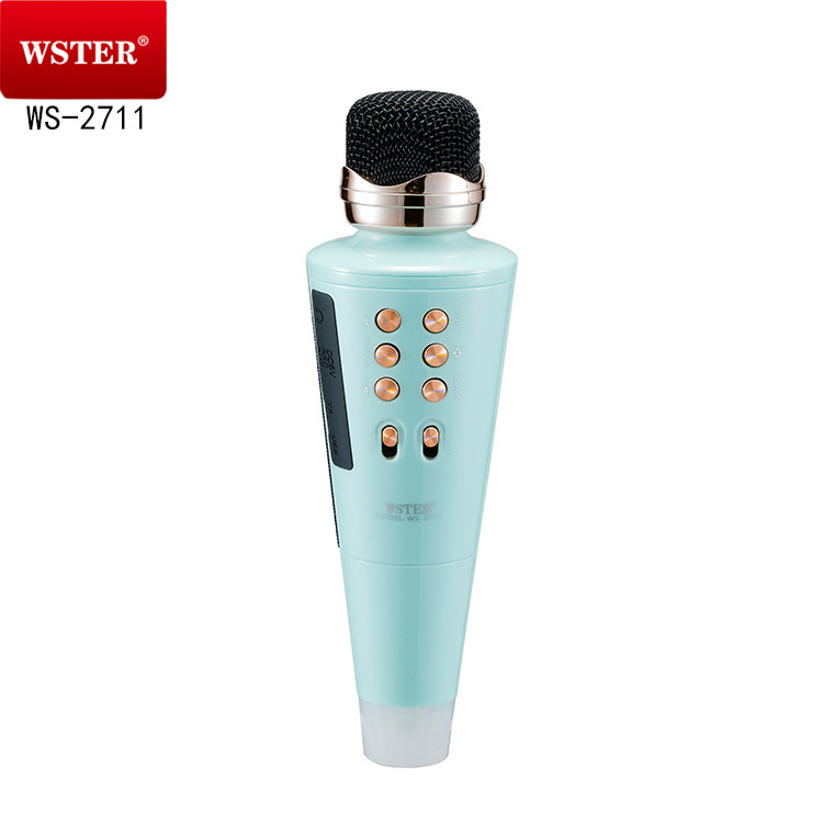 The new mobile phone, all-in-one WS-2711 with wireless Bluetooth microphone, live streaming microphone and built-in speaker for all-people KTV Application Scenario