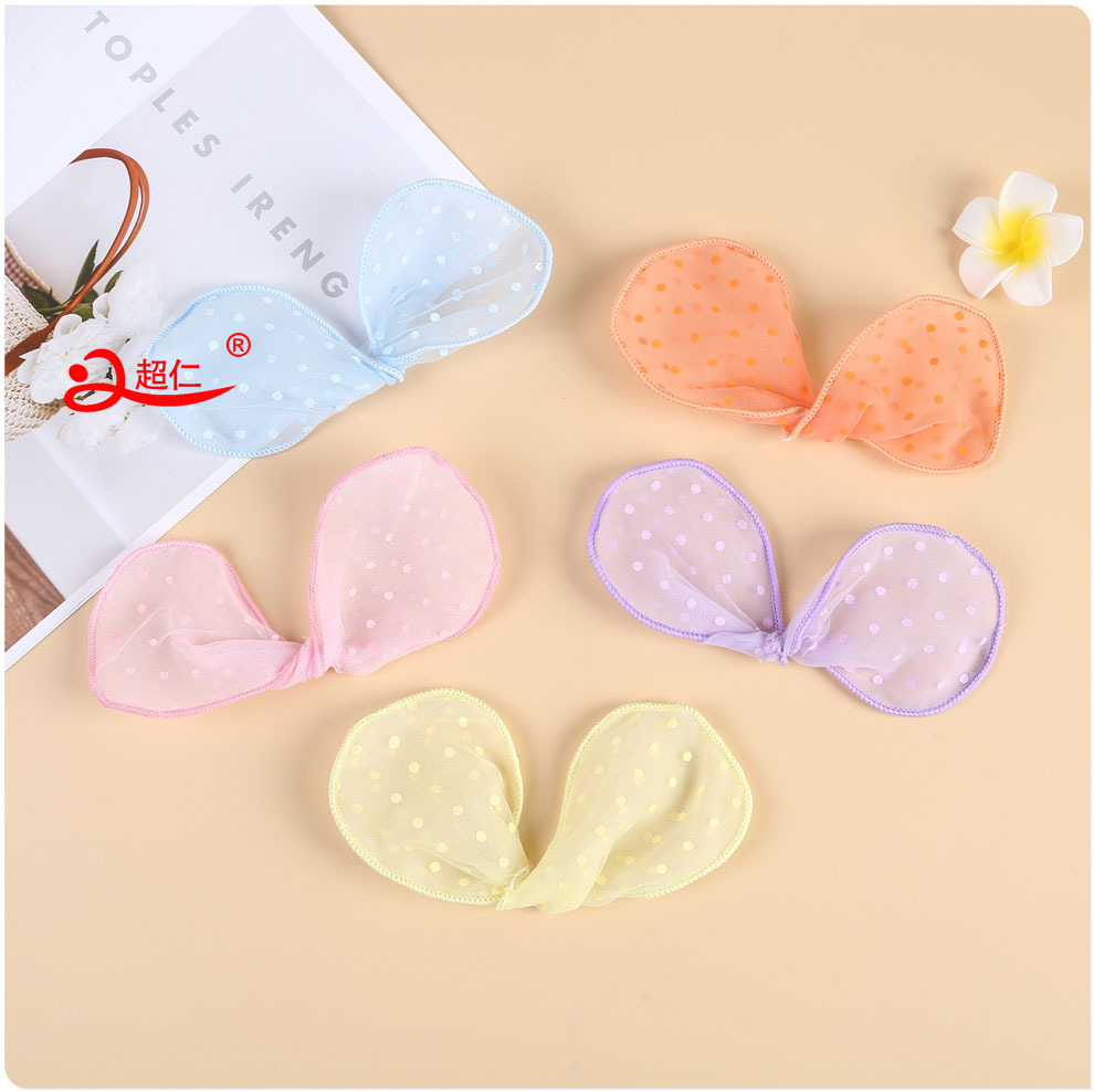 Hand-Made Bow Japanese And Korean Style Hair Accessories Gift Clothing Accessories New Solid Color Polka Dot Ear Bow Can Be Produced details Picture