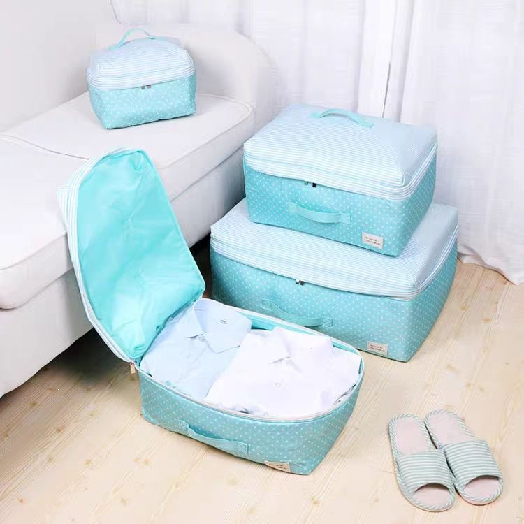 Thickened moisture-proof storage bag, clothing and quilt storage bag, clothing storage box, foldable Korean-style clothes, large capacity Specification image