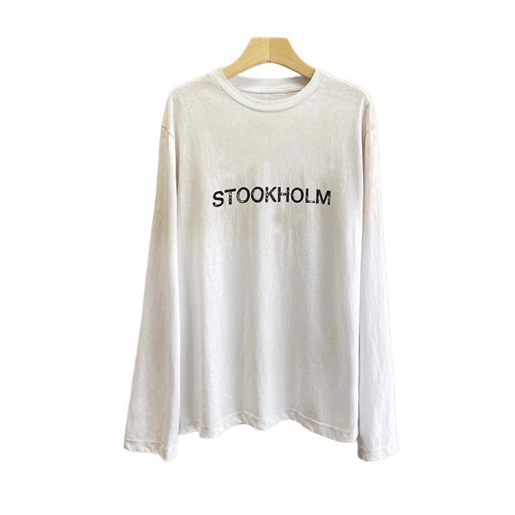Shenzhen Nanyou AC correct style 1996 letter printed long-sleeved T-shirt with loose casual top as the base layer Item Picture