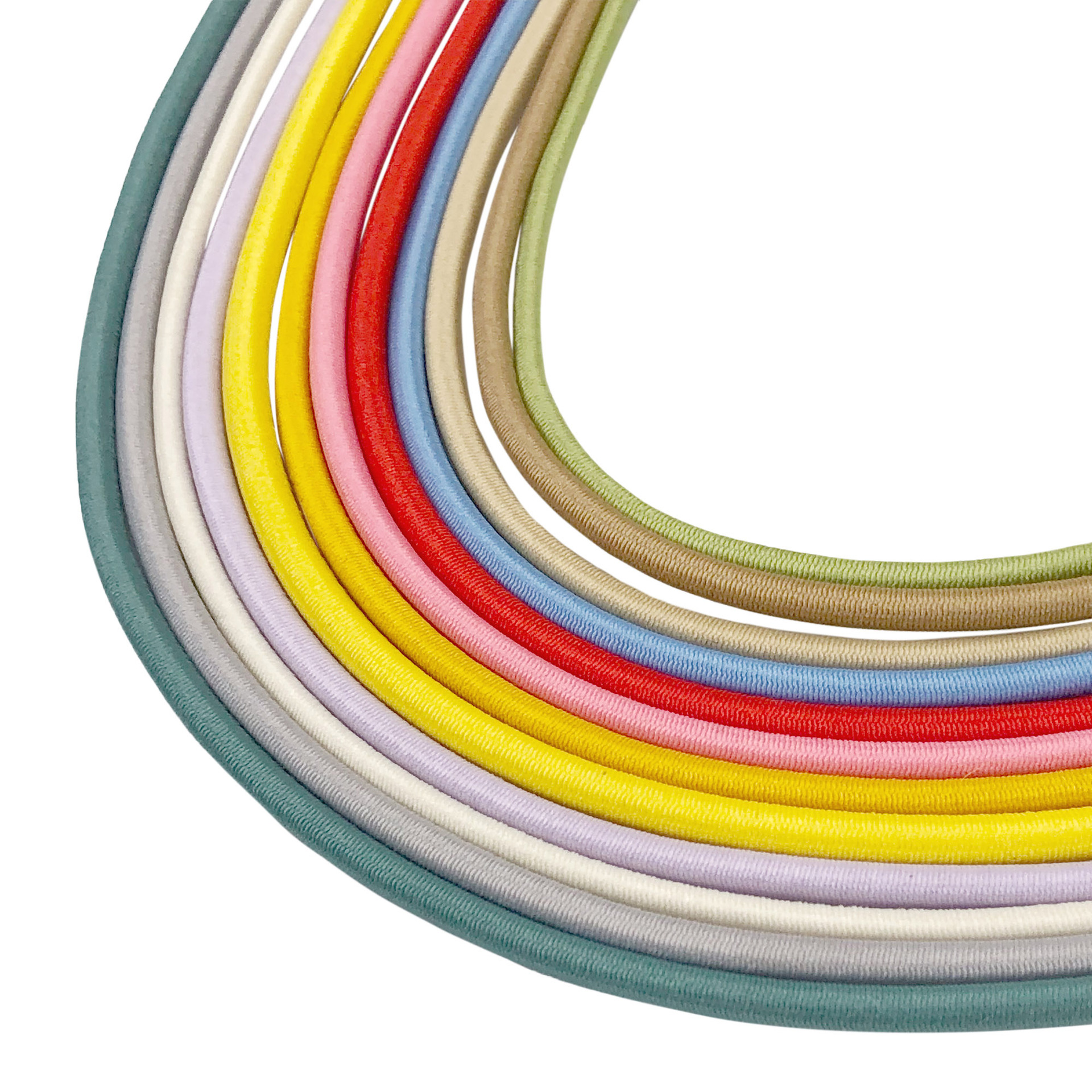 Spot Wholesale Color High Elastic Elastic Round Rope Latex Silk Rubber Band Waist Drawstring Hardshell Clothing Feet Closed Item Picture