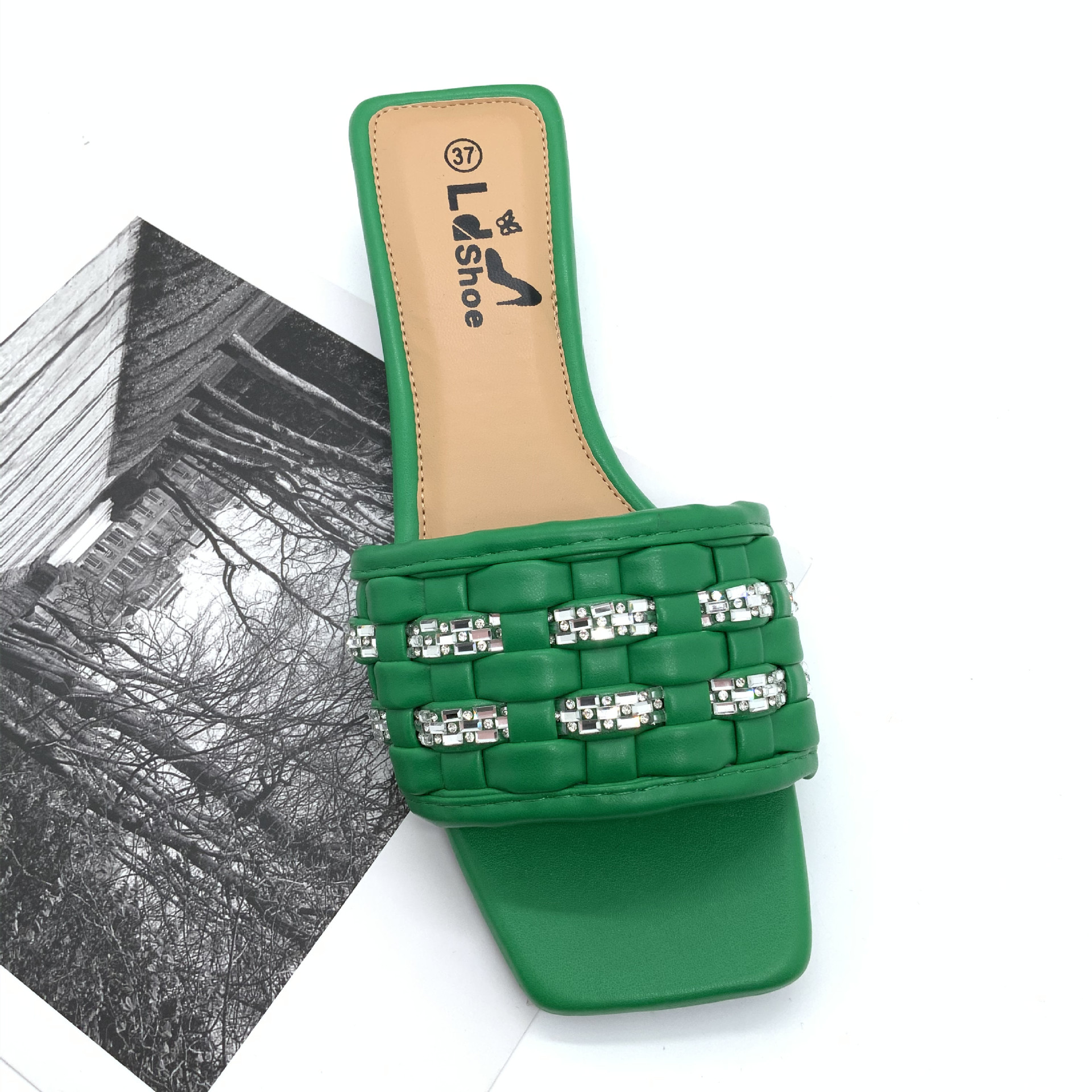Foreign Trade Sandals Large Size Slippers Women's Summer New Guangzhou Women's Shoes Craft Shoes Thick Heel Low Heel Comfortable Slippers details Picture