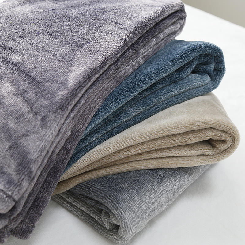 Gift Blanket Solid Flannel Single Blanket Office Nap Blanket Air Conditioning Blanket Study Room Knee Blanket details Picture
