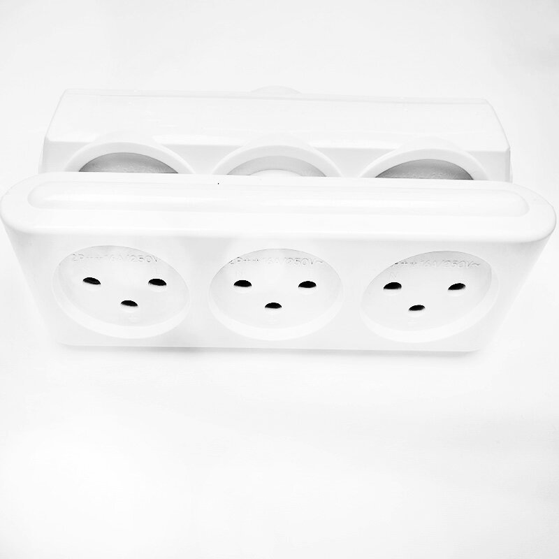 Cross-Border Foreign Trade Wholesale And Retail Palestine White Plastic Copper Core 1 To 3 Socket Manufacturers Direct Household Industry Specification drawing