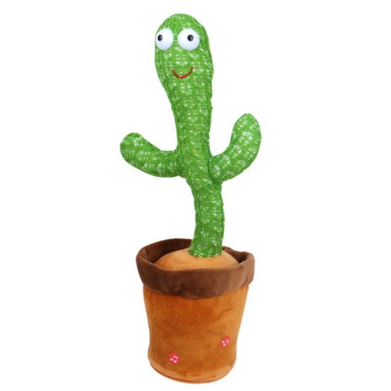 A dancing cactus sand sculpture of the same style as Douyin, an electric plush toy that can twist, learn to speak, sing and glow Item Picture