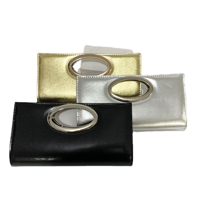Simple OL ladies dinner bag Personality leather Korean hand bag party commuter bag
