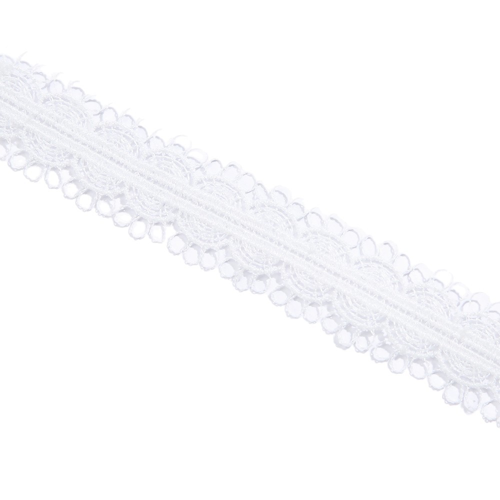 White milk silk lace water-soluble lace for DIY clothing, hair accessories, curtains, tablecloths, throw pillows and other home textile lace accessories Item Picture