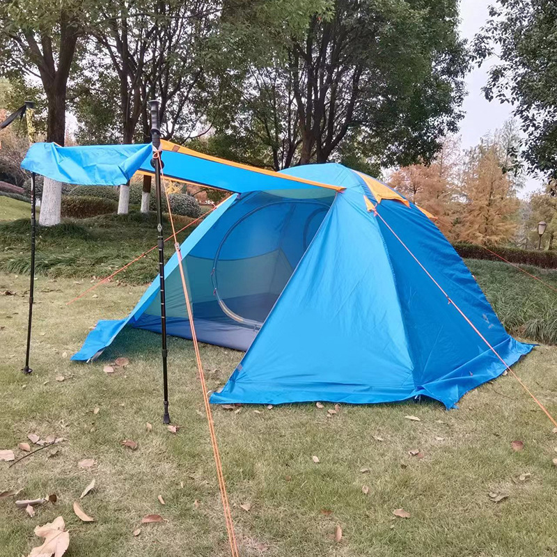 Foreign trade exclusive outdoor mountain climbing and camping aluminum pole tents, camping windproof and rainproof tents, fishing sunshade snow skirt tents, and all-season cold protection details Picture