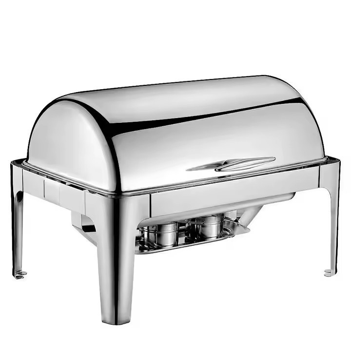 Buffet Stove Square Round Cover Buffy Stove Insulation Stove Hotel Stainless Steel Stove Visible Glass Cover Stove