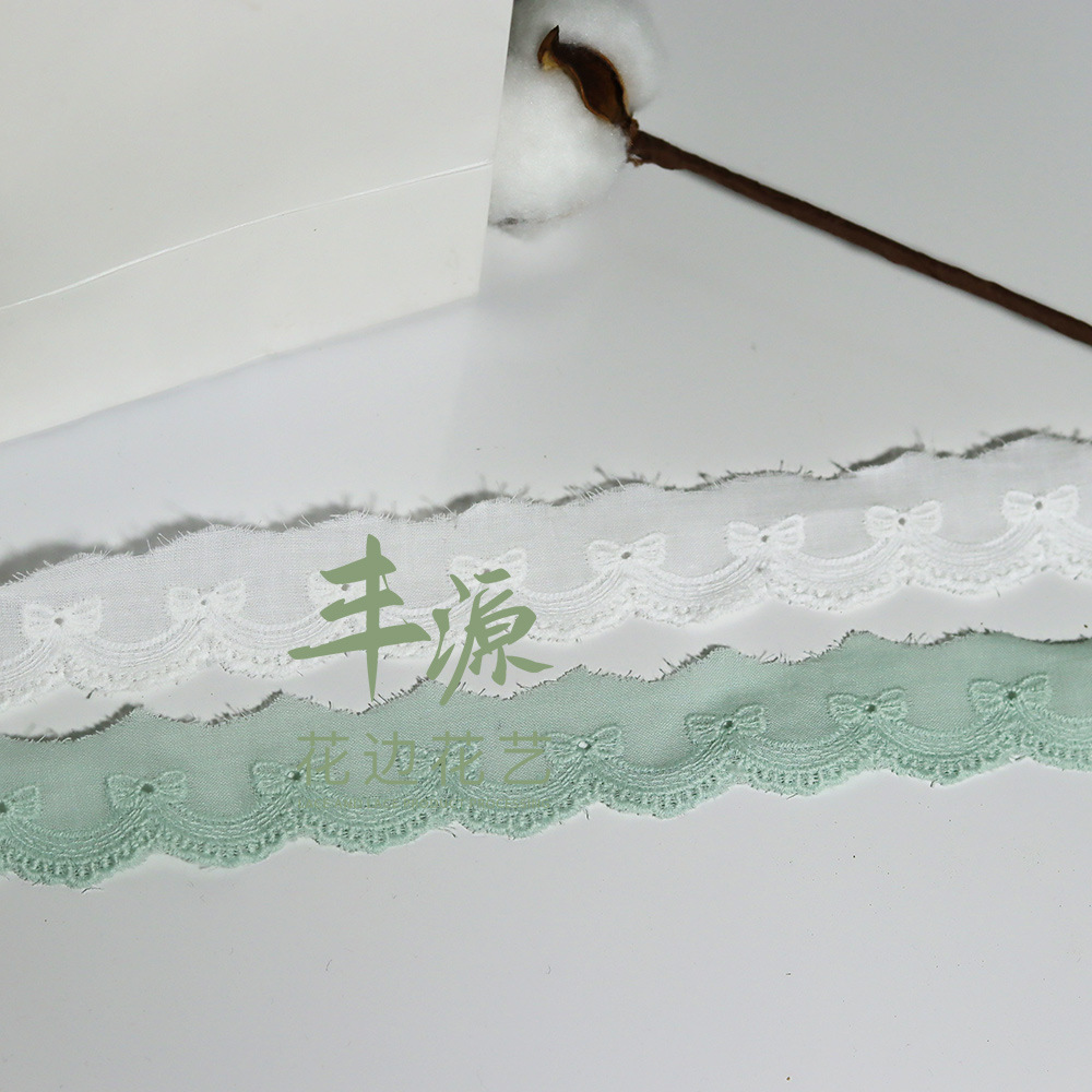 Mint Green Embroidery Lace Butterfly Lace Lace Mint Mambo Bow Lace Lace Hair Accessories Lace Scrumps Item Picture
