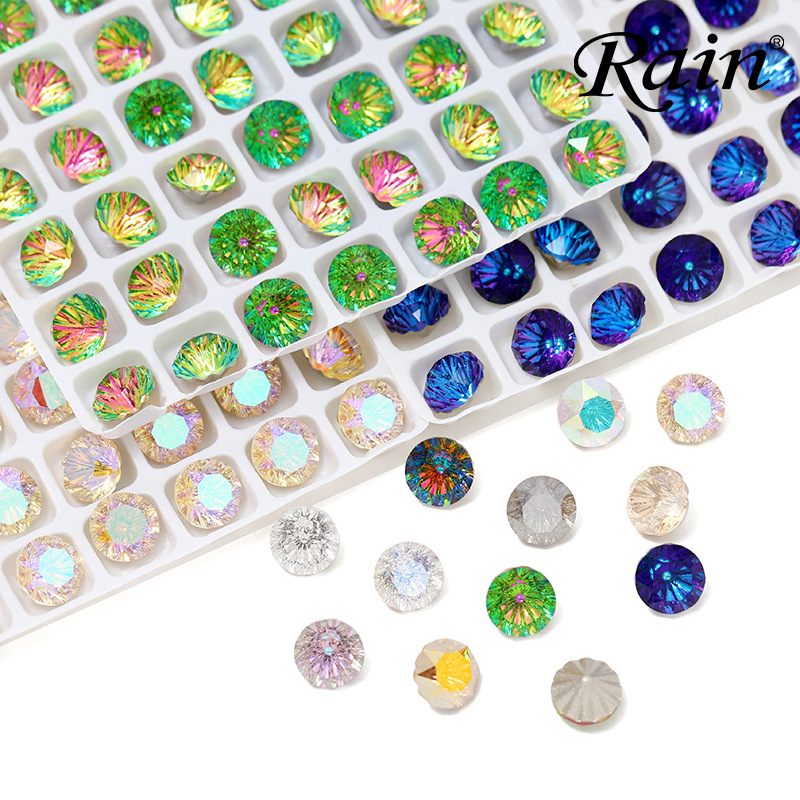 The manufacturer is selling the Shiyue Noodles Millennium series glass pointed-bottom irregular-shaped glass diy jewelry accessory materials