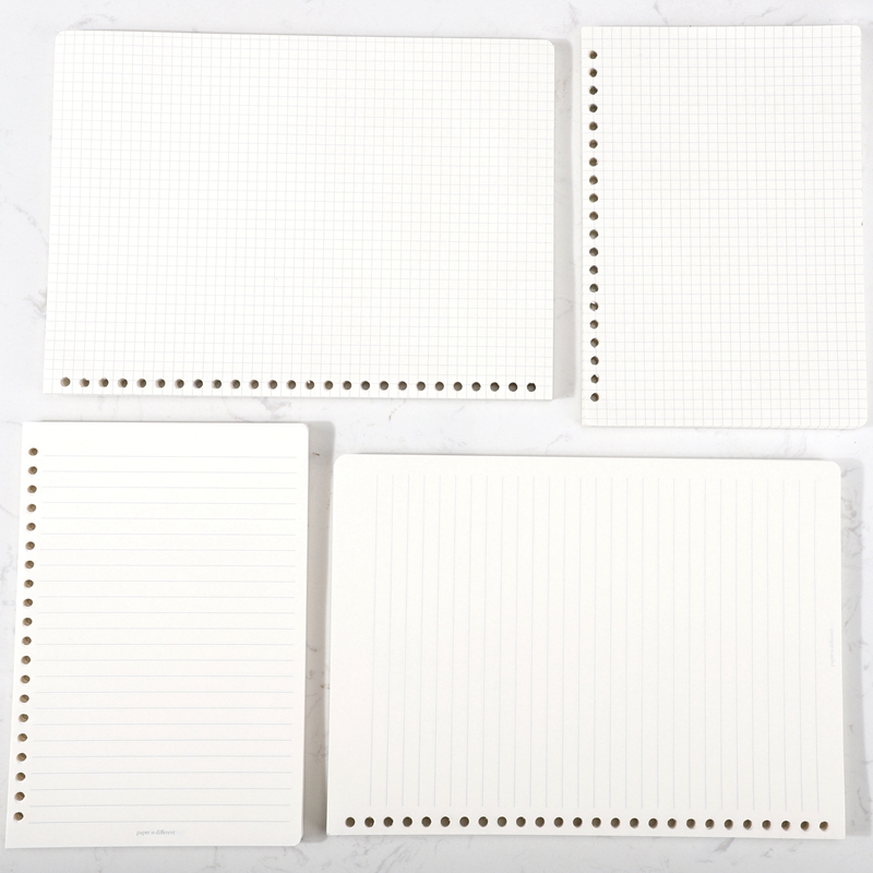 Hengpin B5 Single Thread Loose Leaf With Core 20 Hole 26 Hole Grid Loose Leaf With Core Square Square Blank Loose Leaf Item Picture