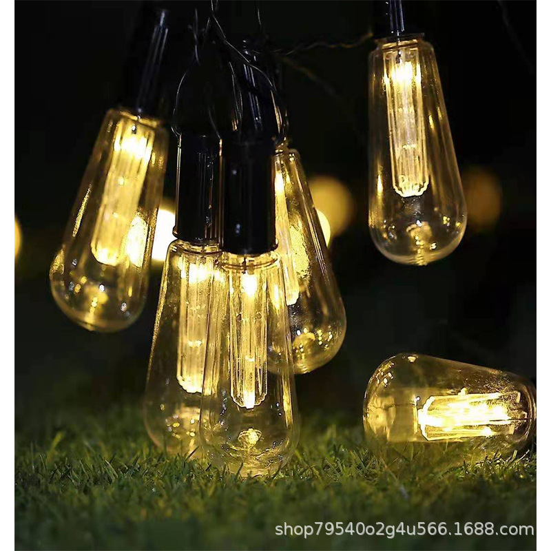 Multi-head solar ball lamps for outdoor courtyard and garden decoration, creative LED ambient light strings, waterproof 6 meters, 2.5V details Picture