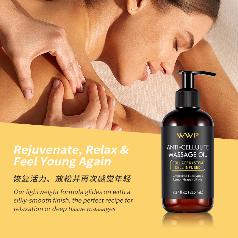 WWP Amazon Cross-border Vitamin E Body Oil Body Milk Body Care Soothing Skin Massage Essential Oil Application Scenario