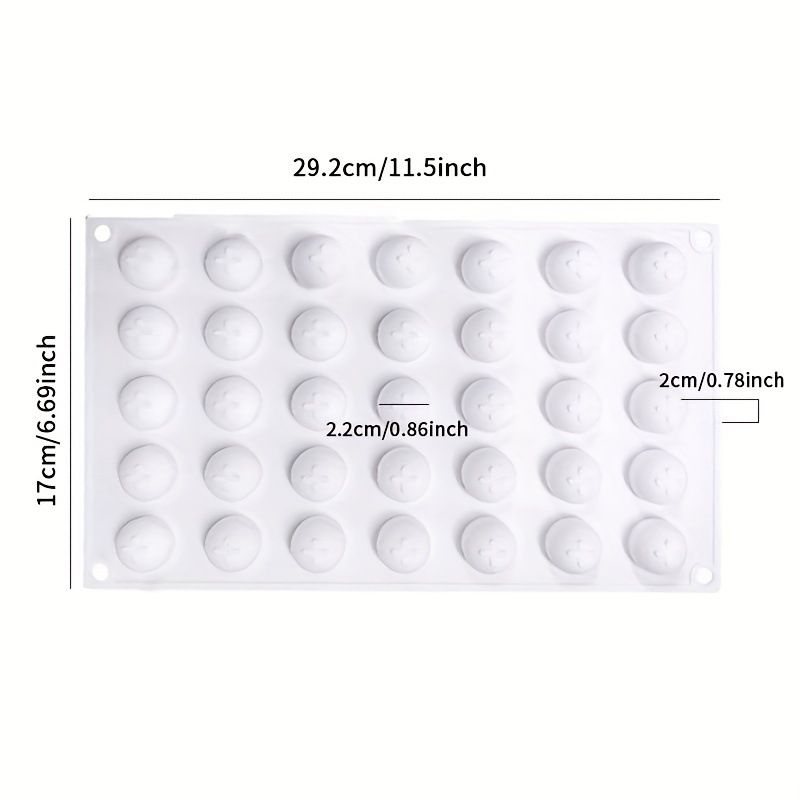 35g mooncake runny filling mold, bowl cake filling, small semi-spherical silicone mousse mold for baking Item Picture