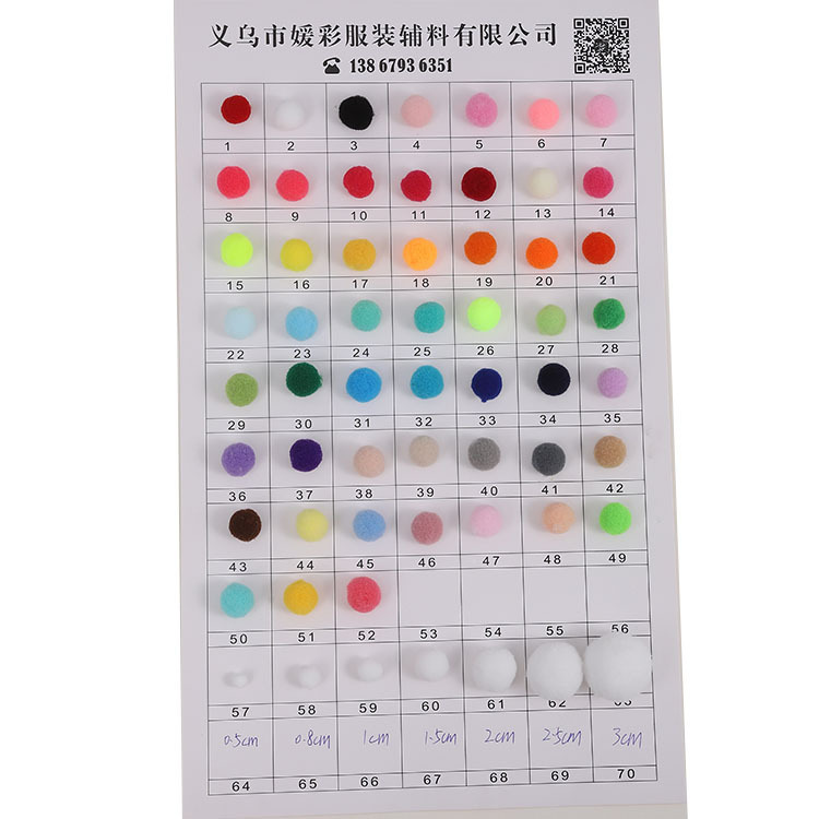 毛球/毛球毛绒球/服饰配件毛绒/圣诞饰品配件/树脂钻球白底实物图