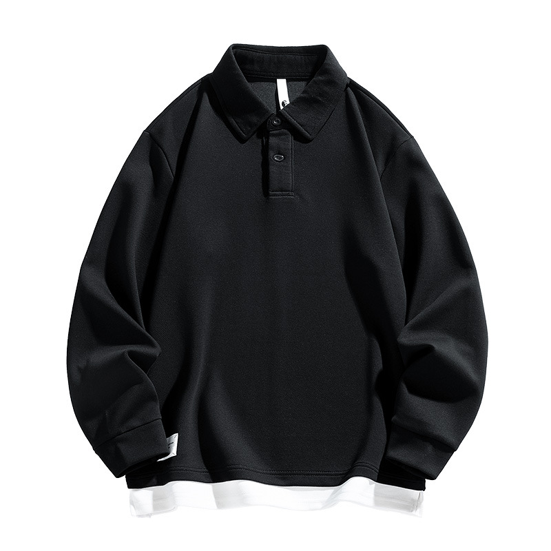 高级定制polo衫/定制灰色polo衫/印刷定制Polo衫/中年装男修身韩版/polo衫纯棉白底实物图
