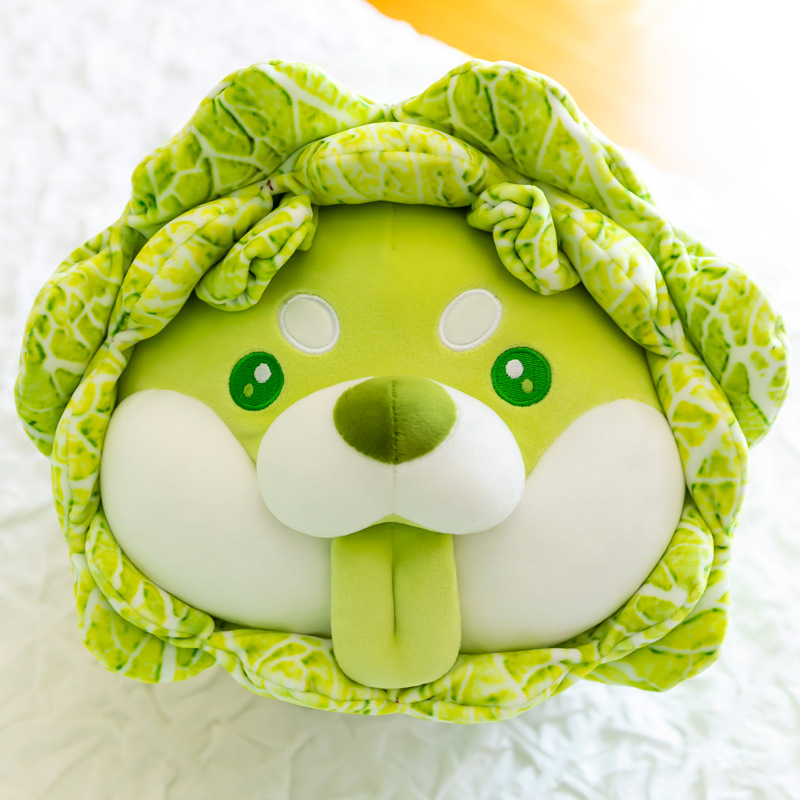 Vegetable fairy dog doll, Chinese cabbage plush toy, Internet celebrity funny doll, new plush toy, soft for girls Vegetable fairy dog doll, Chinese cabbage plush toy, Internet celebrity funny doll, new plush toy, soft for girls