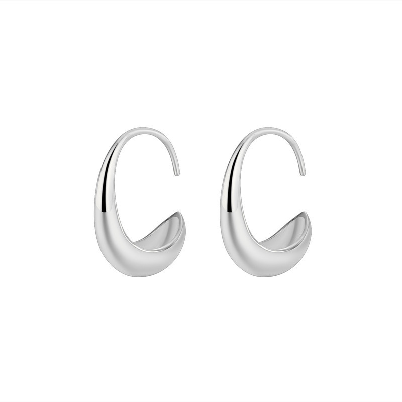 Korean small accessories, fashionable and individual C-shaped earrings, light luxury, French high-end, simple earrings, one-piece hair accessory Item Picture
