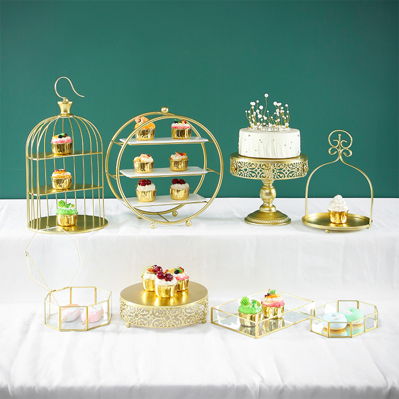European Dessert Table Decoration Display Rack Wedding Decoration Cake Tray Afternoon Tea Heart Rack Cold Tea Break Table Specification drawing