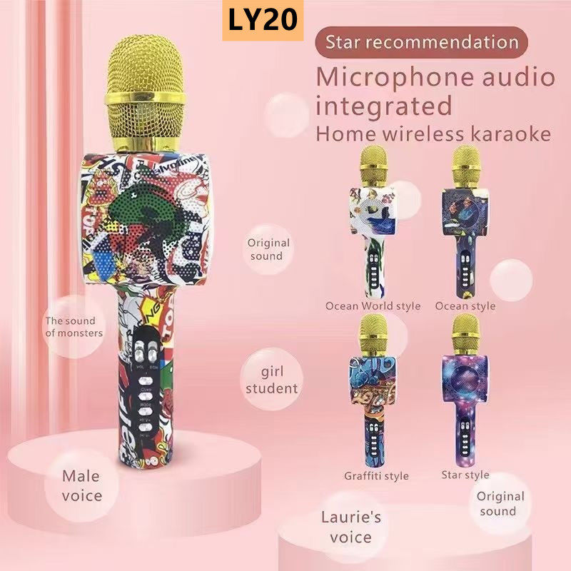 Source Advantage: LY series wireless microphone and speaker Integrated handheld KTV wireless microphone and speaker Karaoke microphone Specification image