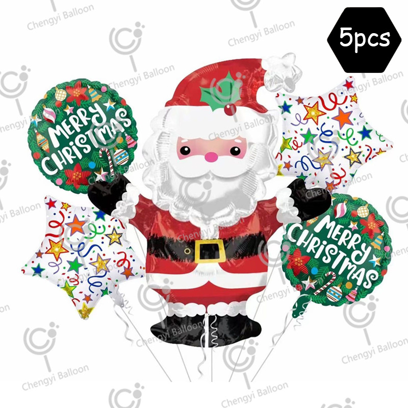Cross Border Christmas Balloons Aluminum film balloon set series Christmas themed decoration MerryChristmas balloons