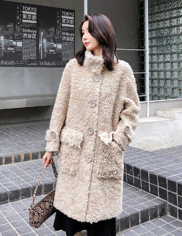 Price difference sheep cashmere coat lady thumbnail