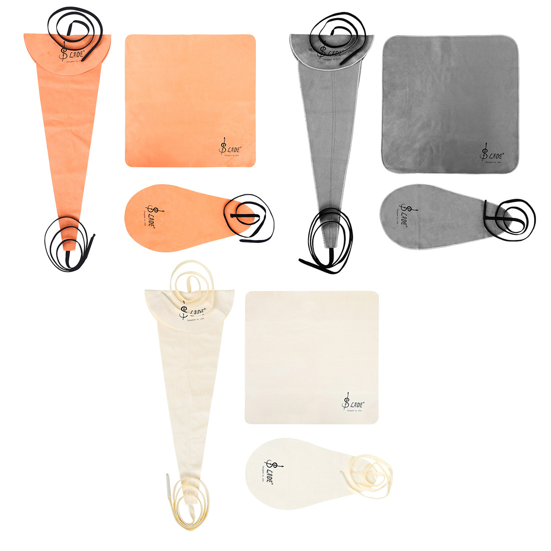 LADE乐器清洁布内堂布萨克斯内膛立体通条布黑管长笛管乐吸水擦布