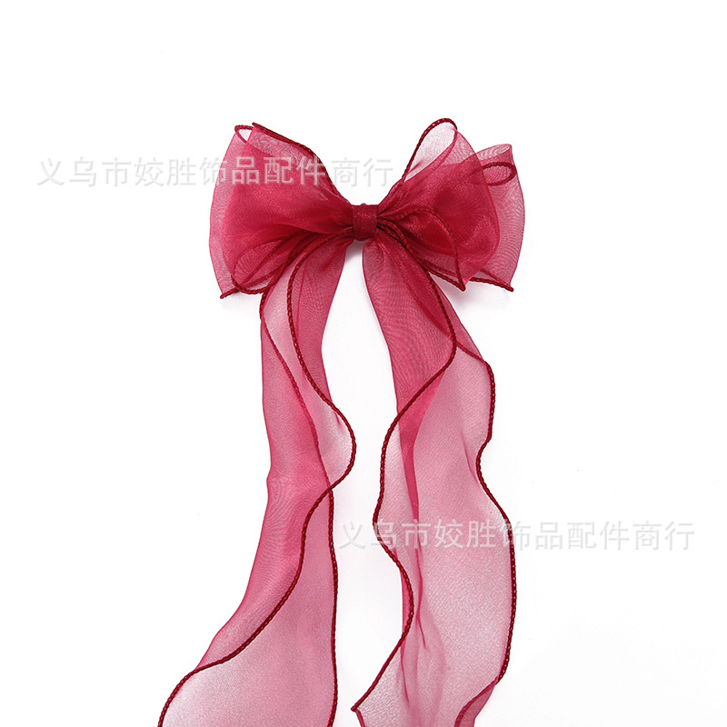 New wholesale bow hair clips, Korean ponytail hair accessories, girls' long ribbon hair clips, ins princess hair accessories, hair clips Item Picture