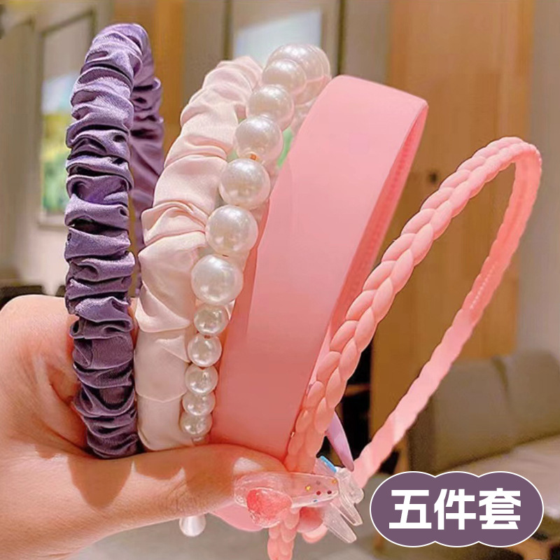 新款儿童女士珍珠发箍夏季仙气发箍头箍网红同款发带法式头