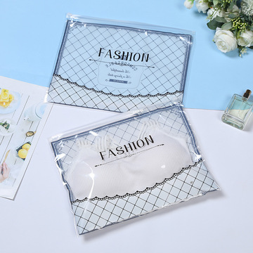 文胸内衣包装袋打底裤包装服装透明袋磨砂拉链自封袋logo厂家现货