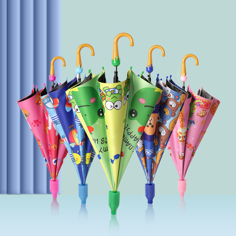 The manufacturer has a new type of cartoon and cute umbrella for students, boys and girls, and children in stock. The long-handled sunshade umbrella can be printed with advertising logos