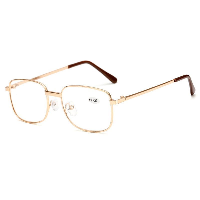 Wholesale of metal iron foot reading glasses and fashionable resin presbyopia glasses by street vendors details Picture