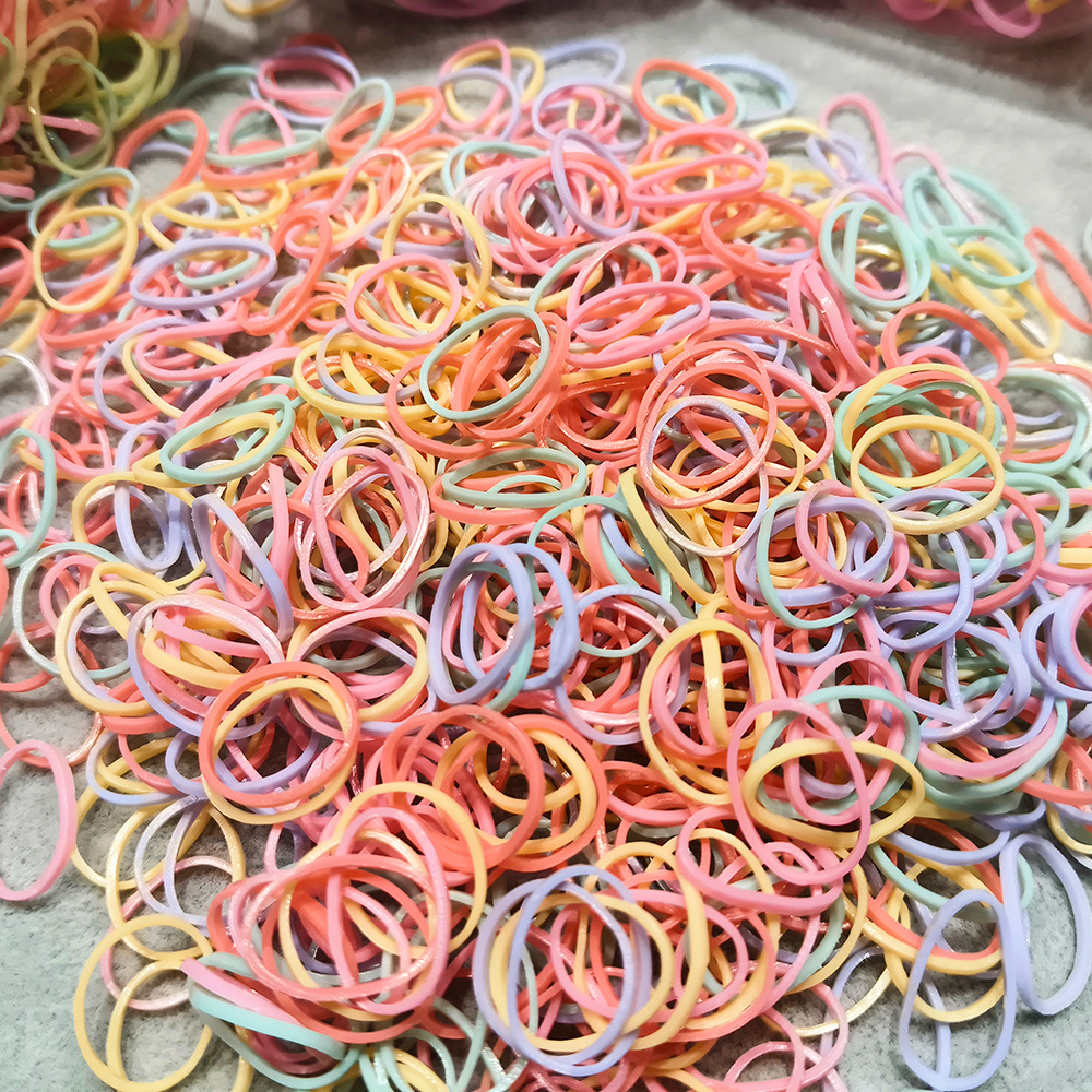 一次性扎头发彩色皮筋圈儿童发圈头饰高弹力橡皮筋发绳饰品批发详情图4