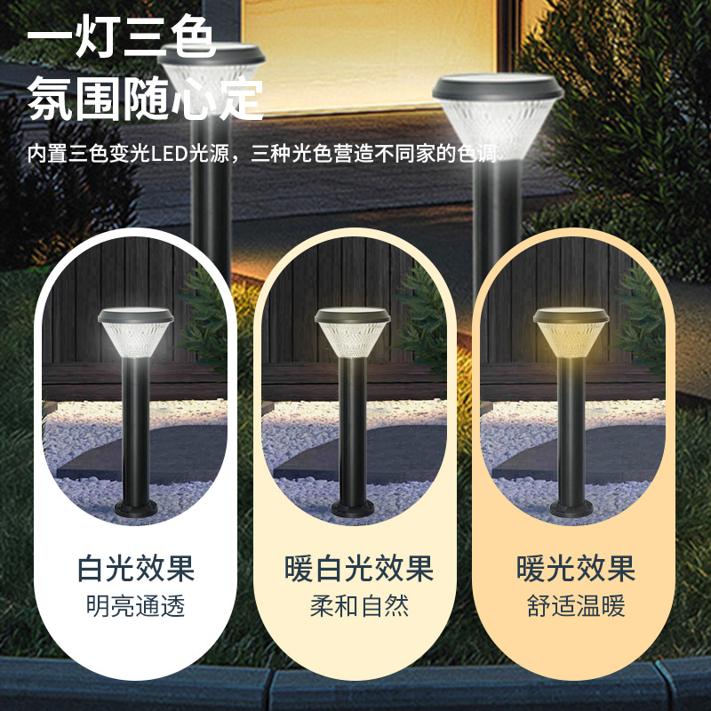 2024 Super large solar street lamps, outdoor street lamps, led lawn lamps, simple and fashionable solar garden lamps details Picture