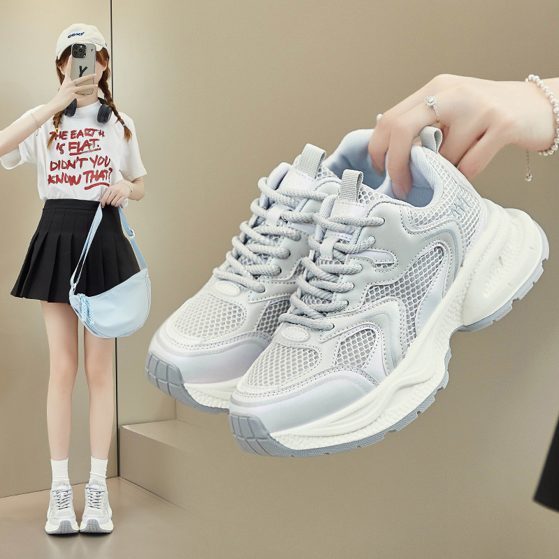 ins韩版新款老爹鞋女2024秋季学生跑步运动厚底增高休闲街拍Y5503