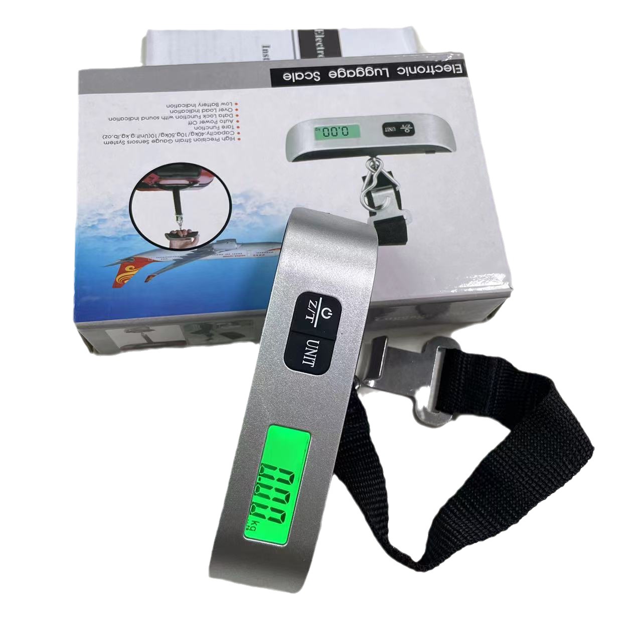 Manufacturer wholesale portable hand-held scales, electronic hanging scales, mini electronic scales, 50kg food gram scales, high-precision luggage scales Item Picture